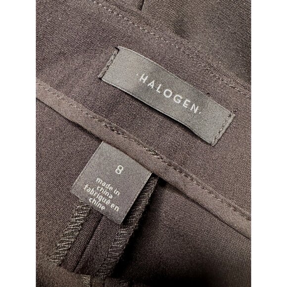 Halogen Black Dress size 8 Side Zip ankle Pants NWT Straight Leg - Picture 4 of 9